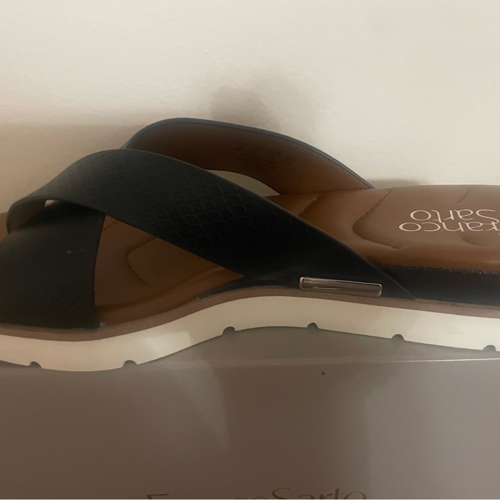 NWB Franco Sarto Black and Brown Women's Sandals